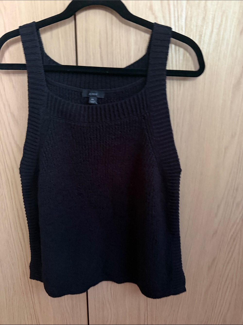 J. Crew 75% Cotton Black Ribbed Knit Tank